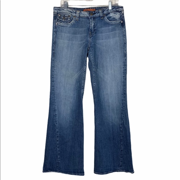 Vigoss Super Wide Leg Flare Light Wash Jeans 13/14 - Picture 2 of 9